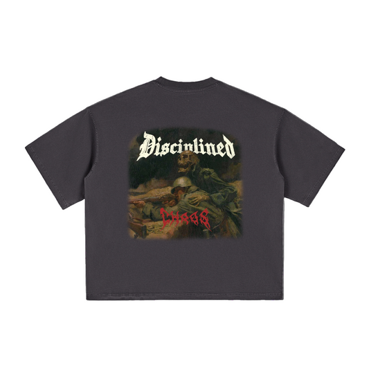 "BATTLE-SCARRED" Vintage Washed Boxy T-Shirt