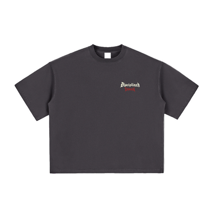 "BATTLE-SCARRED" Vintage Washed Boxy T-Shirt